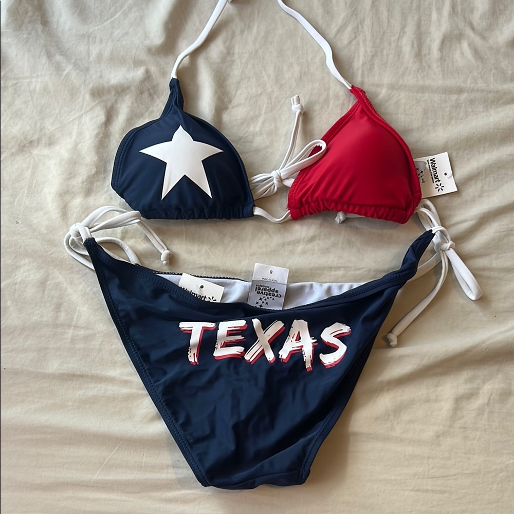 Texas Flag Bikini Set